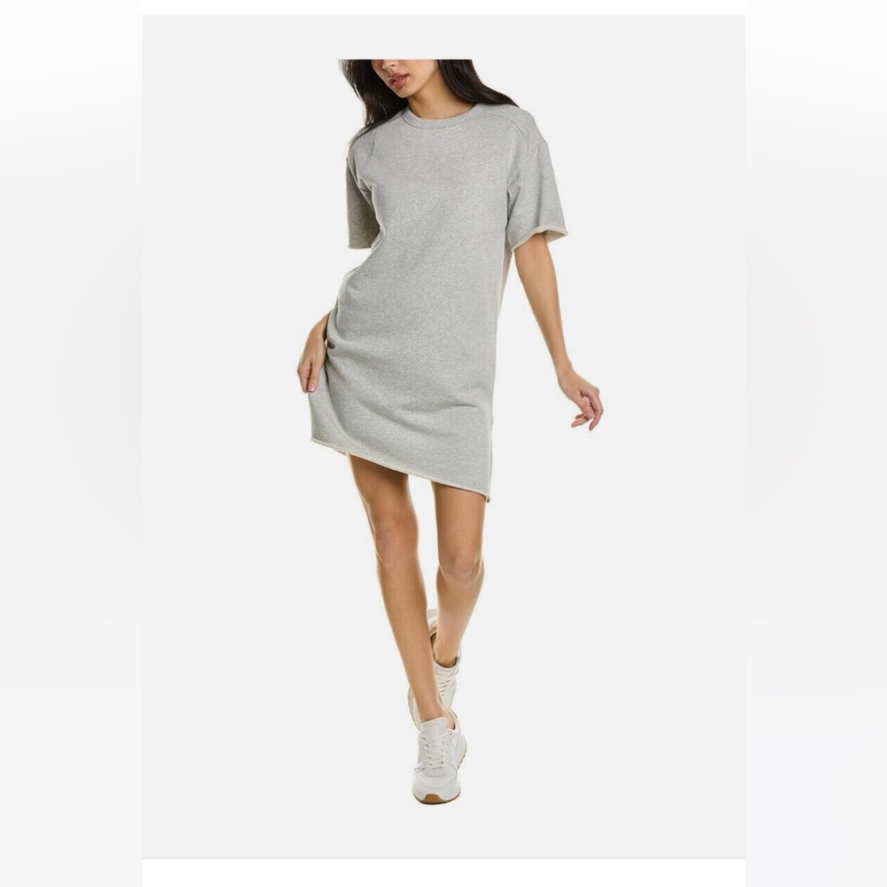 RAG & BONE Organic Cotton Icon Heather Grey T-Shirt Dress
